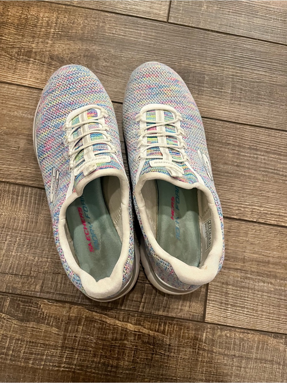 Skechers Women's Multicolor Slip-On Knit Sneakers